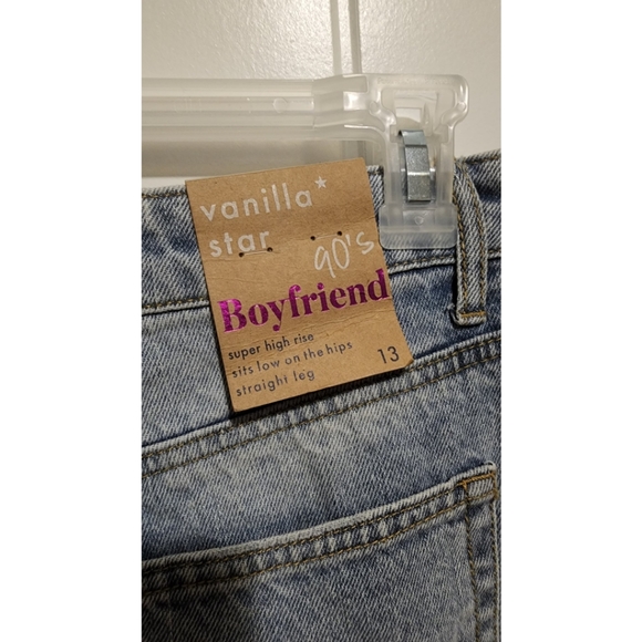 Vanilla Star 90's boyfriend jeans super high rise straight Size 13 NEW NWT - Picture 4 of 4
